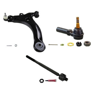 MOOG® - Front Passenger Side Lower Control Arm with Ball Joint and Tie Rod End Kit