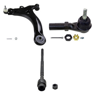 MOOG® - Front Passenger Side Lower Control Arm with Ball Joint and Tie Rod End Kit