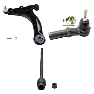 MOOG® - Front Passenger Side Lower Control Arm with Ball Joint and Tie Rod End Kit