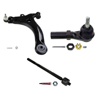 MOOG® - Front Passenger Side Lower Control Arm with Ball Joint and Tie Rod End Kit