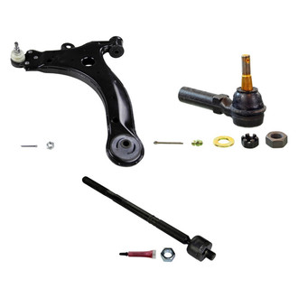 MOOG® - Front Passenger Side Lower Control Arm with Ball Joint and Tie Rod End Kit