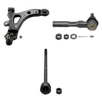 MOOG® - Front Passenger Side Lower Control Arm with Ball Joint and Tie Rod End Kit