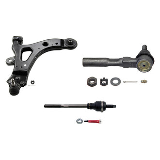 MOOG® - Front Passenger Side Lower Control Arm with Ball Joint and Tie Rod End Kit