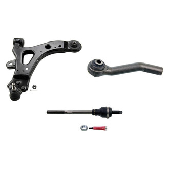 MOOG® - Front Passenger Side Lower Control Arm with Ball Joint and Tie Rod End Kit