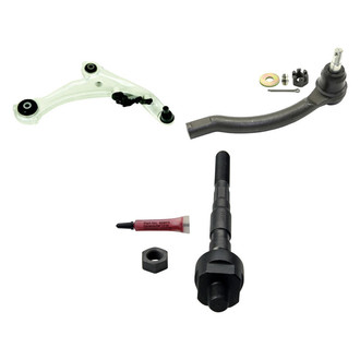 MOOG® - Front Passenger Side Lower Control Arm with Ball Joint and Tie Rod End Kit