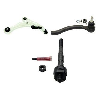 MOOG® - Front Passenger Side Lower Control Arm with Ball Joint and Tie Rod End Kit