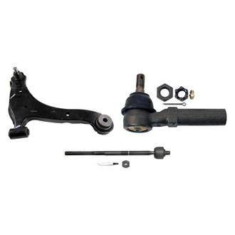 MOOG® - Front Passenger Side Lower Control Arm with Ball Joint and Tie Rod End Kit
