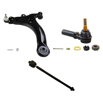 MOOG® - Front Passenger Side Lower Control Arm with Ball Joint and Tie Rod End Kit