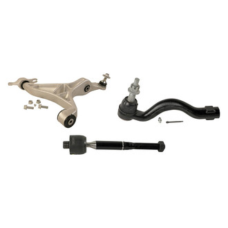 MOOG® - Front Passenger Side Lower Control Arm with Ball Joint and Tie Rod End Kit