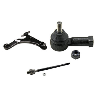 MOOG® - Front Passenger Side Lower Control Arm with Ball Joint and Tie Rod End Kit