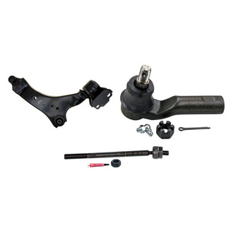 MOOG® - Front Passenger Side Lower Control Arm with Ball Joint and Tie Rod End Kit