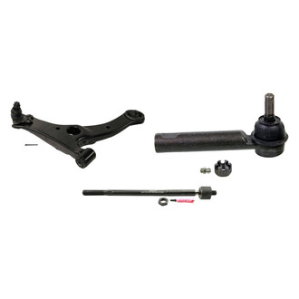MOOG® - Front Passenger Side Lower Control Arm with Ball Joint and Tie Rod End Kit