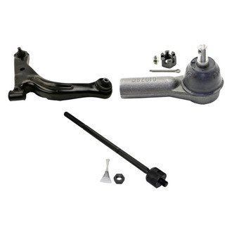 MOOG® - Front Passenger Side Lower Control Arm with Ball Joint and Tie Rod End Kit