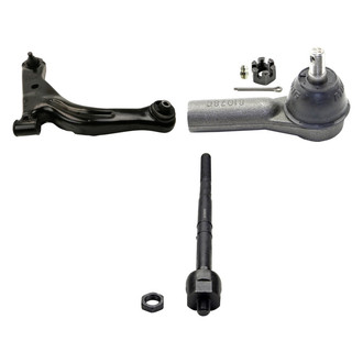 MOOG® - Front Passenger Side Lower Control Arm with Ball Joint and Tie Rod End Kit