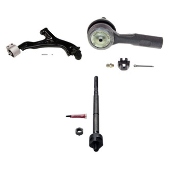 MOOG® - Front Passenger Side Lower Control Arm with Ball Joint and Tie Rod End Kit