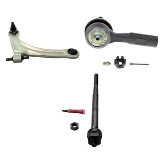 MOOG® - Front Passenger Side Lower Control Arm with Ball Joint and Tie Rod End Kit