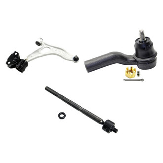 MOOG® - Front Passenger Side Lower Control Arm with Ball Joint and Tie Rod End Kit