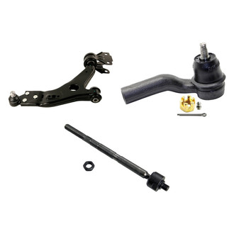 MOOG® - Front Passenger Side Lower Control Arm with Ball Joint and Tie Rod End Kit