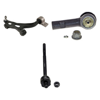 MOOG® - Front Passenger Side Lower Control Arm with Ball Joint and Tie Rod End Kit