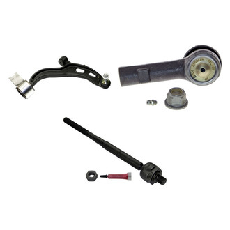 MOOG® - Front Passenger Side Lower Control Arm with Ball Joint and Tie Rod End Kit
