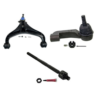 MOOG® - Front Passenger Side Lower Control Arm with Ball Joint and Tie Rod End Kit