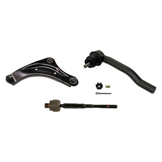 MOOG® - Front Passenger Side Lower Control Arm with Ball Joint and Tie Rod End Kit