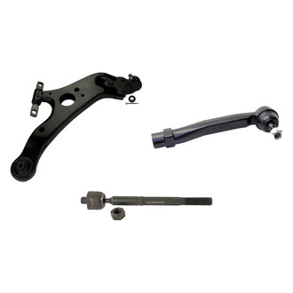 MOOG® - Front Passenger Side Lower Control Arm with Ball Joint and Tie Rod End Kit