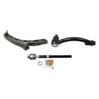 MOOG® - Front Passenger Side Lower Control Arm with Ball Joint and Tie Rod End Kit
