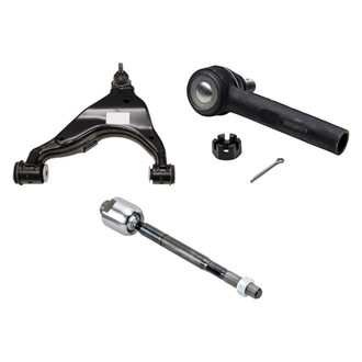MOOG® - Front Passenger Side Lower Control Arm with Ball Joint and Tie Rod End Kit
