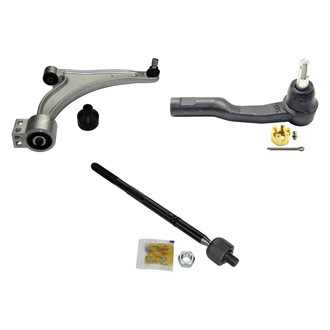 MOOG® - Front Passenger Side Lower Control Arm with Ball Joint and Tie Rod End Kit