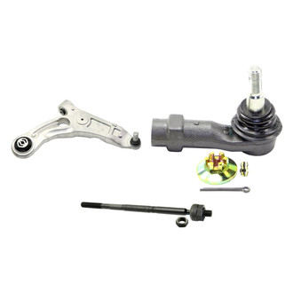 MOOG® - Front Passenger Side Lower Control Arm with Ball Joint and Tie Rod End Kit