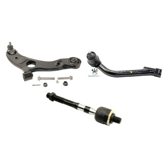 MOOG® - Front Passenger Side Lower Control Arm with Ball Joint and Tie Rod End Kit
