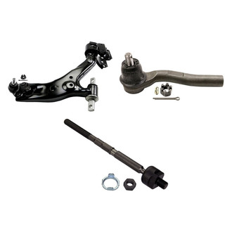 MOOG® - Front Passenger Side Lower Control Arm with Ball Joint and Tie Rod End Kit