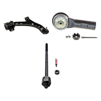 MOOG® - Front Passenger Side Lower Control Arm with Ball Joint and Tie Rod End Kit