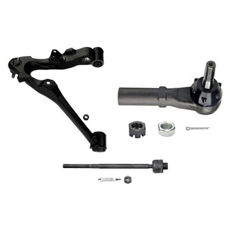 MOOG® - Front Passenger Side Lower Control Arm with Ball Joint and Tie Rod End Kit