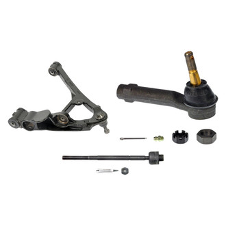 MOOG® - Front Passenger Side Lower Control Arm with Ball Joint and Tie Rod End Kit