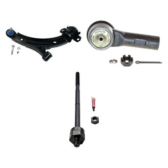 MOOG® - Front Passenger Side Lower Control Arm with Ball Joint and Tie Rod End Kit
