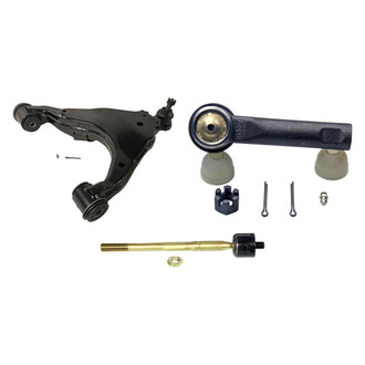 MOOG® - Front Passenger Side Lower Control Arm with Ball Joint and Tie Rod End Kit