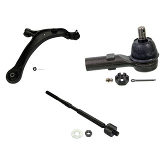 MOOG® - Front Passenger Side Lower Control Arm with Ball Joint and Tie Rod End Kit