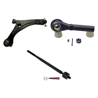 MOOG® - Front Passenger Side Lower Control Arm with Ball Joint and Tie Rod End Kit