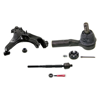 MOOG® - Front Passenger Side Lower Control Arm with Ball Joint and Tie Rod End Kit