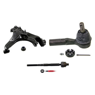 MOOG® - Front Passenger Side Lower Control Arm with Ball Joint and Tie Rod End Kit