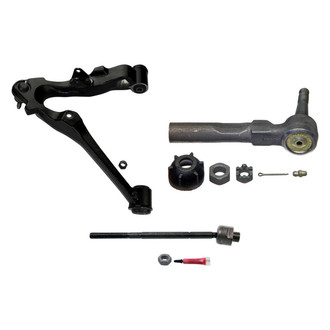 MOOG® - Front Passenger Side Lower Control Arm with Ball Joint and Tie Rod End Kit