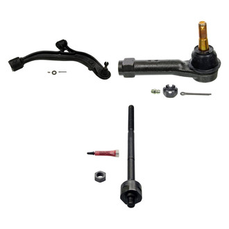 MOOG® - Front Passenger Side Lower Control Arm with Ball Joint and Tie Rod End Kit