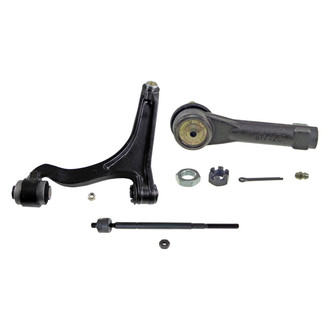 MOOG® - Front Passenger Side Lower Control Arm with Ball Joint and Tie Rod End Kit