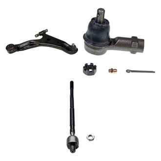 MOOG® - Front Passenger Side Lower Control Arm with Ball Joint and Tie Rod End Kit