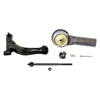 MOOG® - Front Passenger Side Lower Control Arm with Ball Joint and Tie Rod End Kit