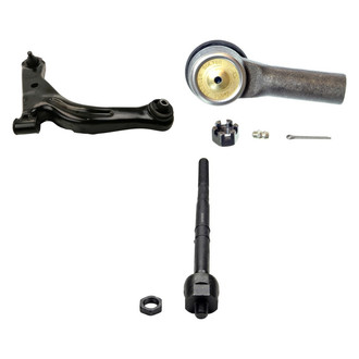 MOOG® - Front Passenger Side Lower Control Arm with Ball Joint and Tie Rod End Kit