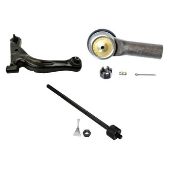 MOOG® - Front Passenger Side Lower Control Arm with Ball Joint and Tie Rod End Kit