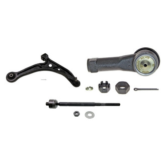 MOOG® - Front Passenger Side Lower Control Arm with Ball Joint and Tie Rod End Kit